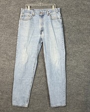 Vintage Levis Mens 550 Relaxed Fit Jeans Size 38 Blue Light Wash Made In USA