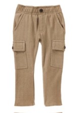 NWT Gymboree Boys Hometown Hero Khaki Tan Comfy Herringbone Cargo Pants 6-12 M