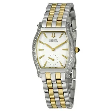 NEW Bulova Accutron 65R102 Saleya 24 Diamonds Two Tone Watch $ 995 ~ GREAT GIFT