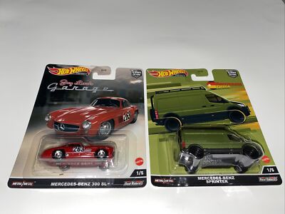 Hot Wheels 2-lot Premium Car Culture Mercedes-Benz Sprinter Van 300SL J  Leno