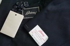 Brioni NM Colosseo Navy Blue 100 Wool 2 Pc Suit Jacket Pants Sz 44S BRAND NEW