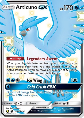 1st edition 1995 shiny articuno 02/62