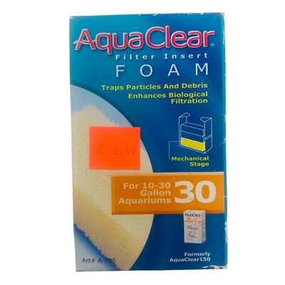 Fluval AquaClear 30 Filter Foam for 10-30 gallon aquariums Part # A605