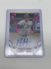 2019 Topps High Tek  Auto Pink 64/75 Nate Lowe #HTA-NL Rookie Auto RC - Rays