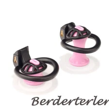 New Sissy Positive/negative Chastity Cage Lock with 4 Rings Inverted Plug Cage