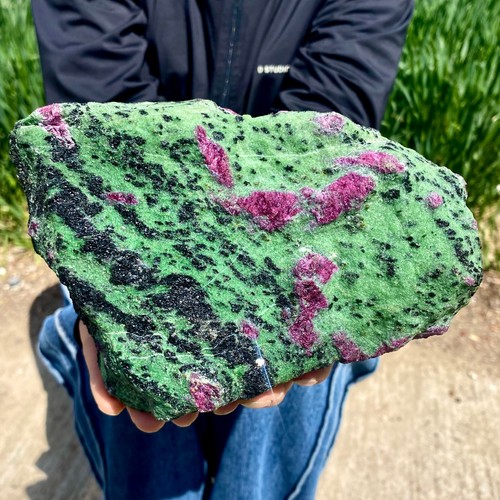 6.06LB Natural green Ruby zoisite (anylite) crystal Chakra mineral Healing Energ - Picture 5 of 13