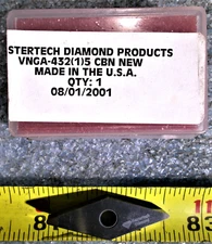 New MASTERTECH DIAMOND PRODUCTS VNGA 432, 220408 CBN Cubic Boron Nitride Insert