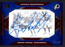 2019 Panini XR Luminous Endorsements Blue Dwayne Haskins Rookie Auto 07/15