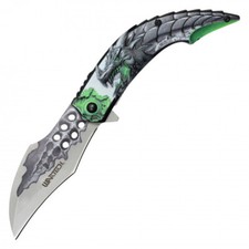 4.75" Spring Assisted Closed Folding Knife - Green