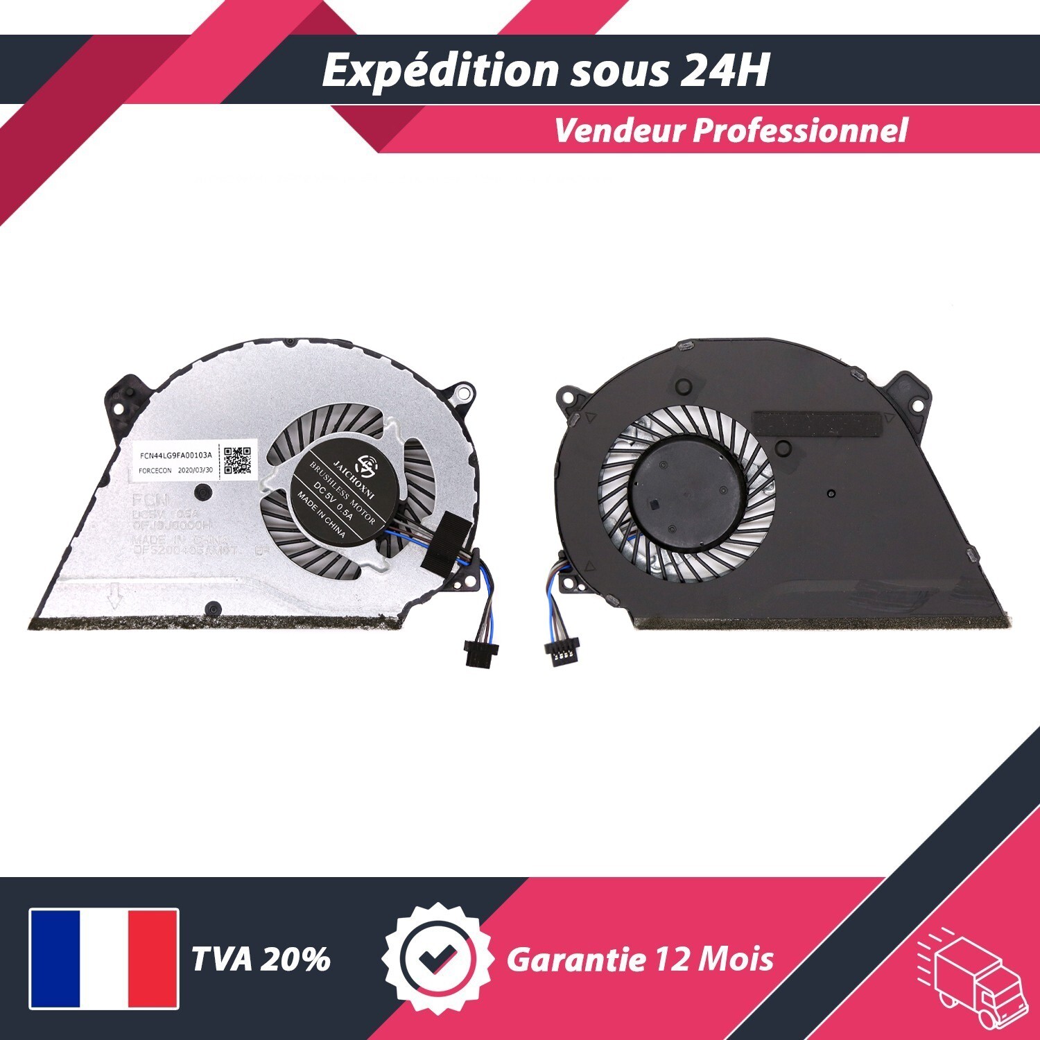 Ventilateur CPU HP Pavilion 14-AL078TX de remplacement pour réparation thermique PC