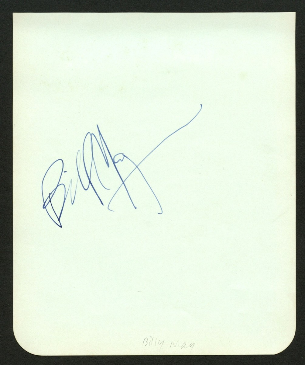 Billy May (d. 2004) signed autograph 4x5 Album Page Composer The