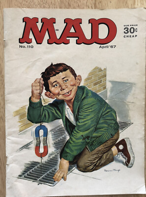 Vintage April 1967 MAD Comic Magazine #110 Alfred E Neuman | eBay