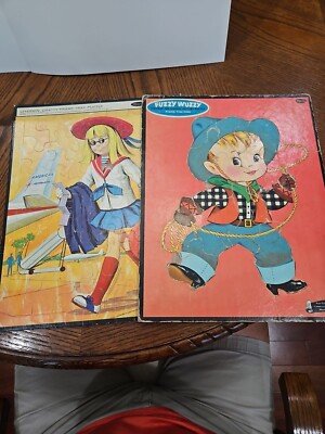 Vintage 1963 Mattel Charmin' Chatty Tray Puzzle Whitman Publishing + Fuzzy Wuzzy