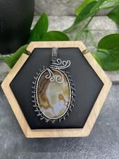 2.75  Handmade 925 Silver Plated Gemstone Wire Wrapped Pendant New B2195