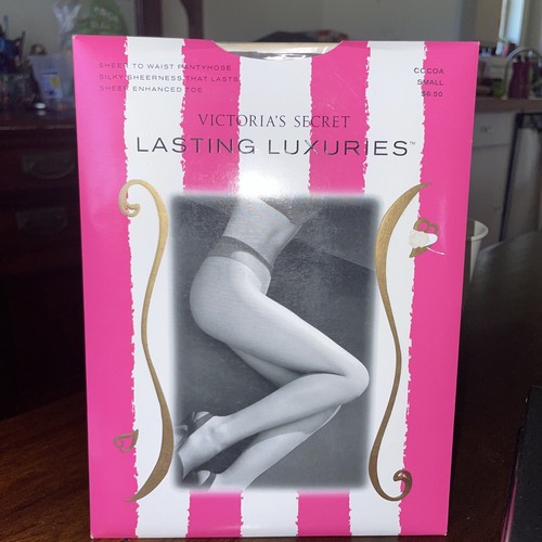 NWT VICTORIA'S SECRET Sheer to Waist Pantyhose Lasting Luxuries Small NIP Cocoa - Picture 8 of 8