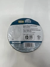 Hubbell Bell Outdoor PBC300WH 4" Round Blank Box Cover Wet Locations Plastic