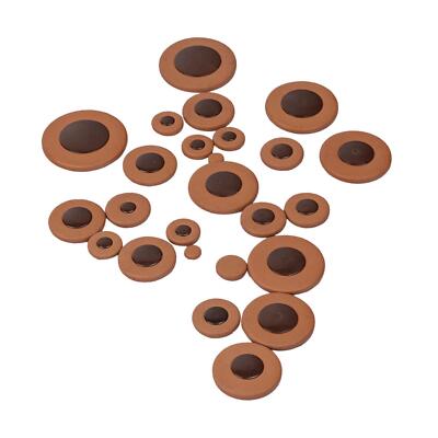 Feinste 25x Altsaxophon Pads Ersatz Set - Orange