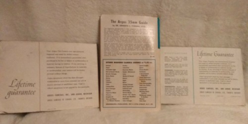 Vtg Argus Manuals Lot of 3: 35mm Guide, 300 Projector Guide, C44 Guide Preowned - Picture 11 of 11