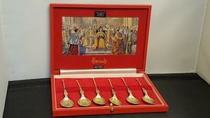 1952 The Queen's Jubilee Solid Sterling Silver Demitasse Spoons Set of 6 Royalty