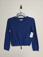 NWT JUSTICE Girls Rash Guard Long Sleeve Round Neck Floral Print Stretch.Size M