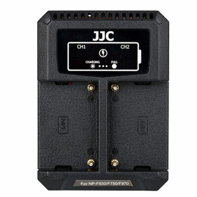 JJC USB Dual Battery Charger for Sony NP-F550  F750 F970 FM50 FM500H NPF Yongnuo