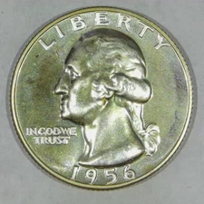 ***VINTAGE AMERICAN SILVER COIN***1956 PROOF Washington Quarter Y733