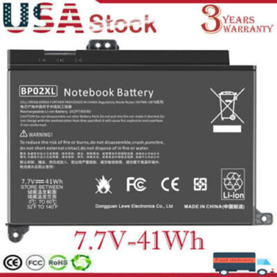 41Wh BP02XL Battery For HP Pavilion TPN-Q172 Q175 15-AU156TX 849569-421 41Wh