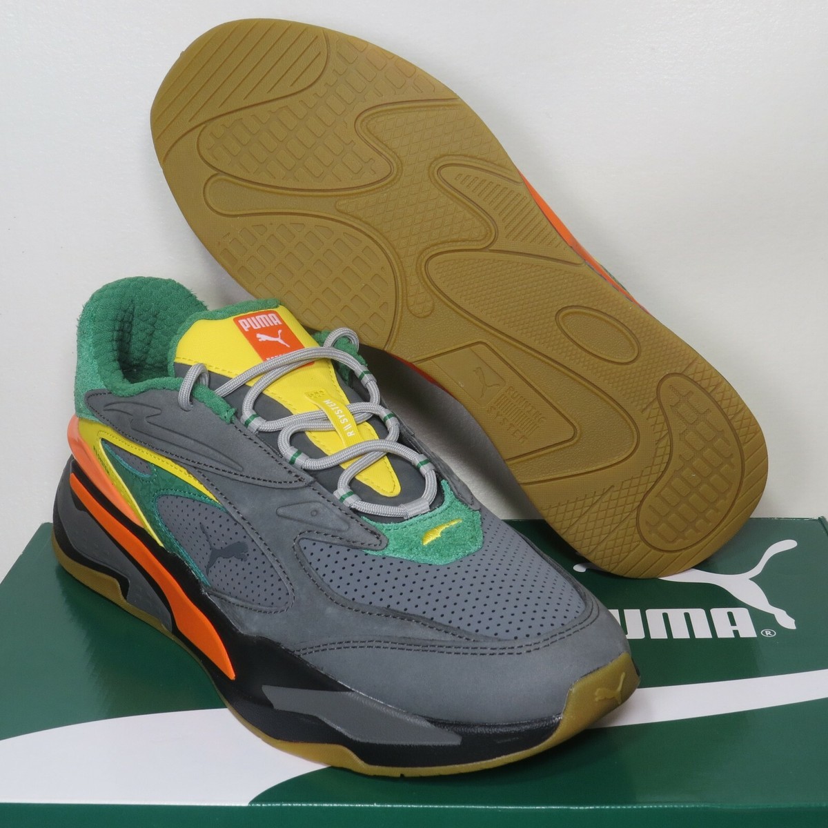 PUMA RS-Fast Eat Ur Veggies Lifestyle Grey Sneakers 380322-01 Mens