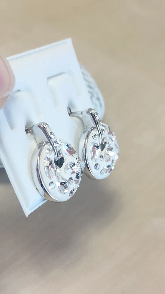 Orecchini argento 925 donna con Ciondolo Zirconi Bianco Silver - Immagine 2 di 4