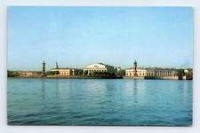Tip Of Vassilevski Island Leningrad Russia USSR UNP Chrome Postcard J16