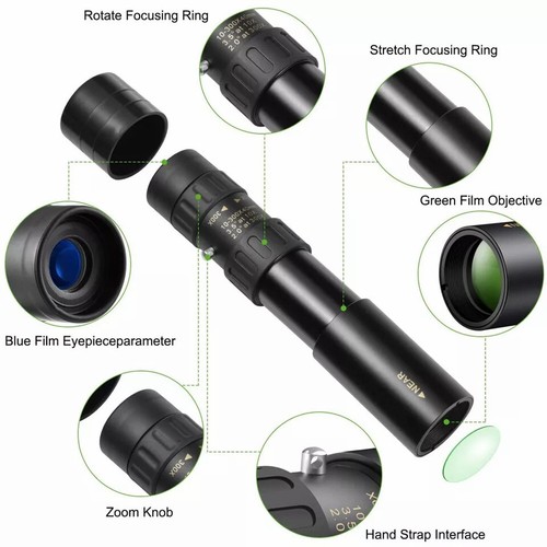 10-300*40 Monoculars High Powered Zoom Monocular Telescope For Ourdoor Sport - Picture 8 of 21