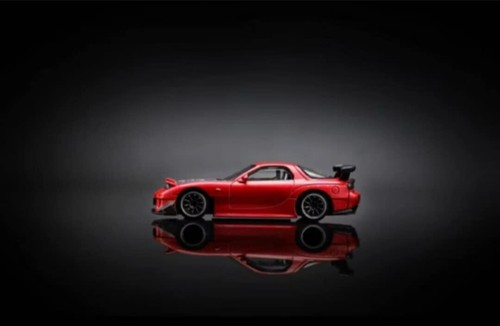POP RACE Mazda RX7 Widebody 003 Mwtallic Red ~ 1/64 ... - Picture 4 of 5