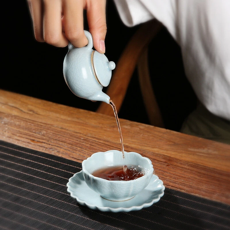 Mini Tetera Horno Ru Tetera Punta de Dedo Pequeña Capacidad Cerámica Bolsillo Olla Tetera Mascota 60 ml Foto 3 de 4