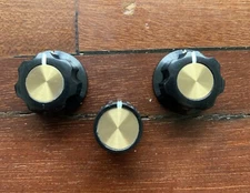 Boss Guitar Effects Pedal Set of 3 Gold Control Knobs Fits Many Models