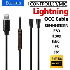 6N OCC Lightning to IE80 Cable For Sennheiser IE80 IE80s IE80i IE8 DACChip 125cm
