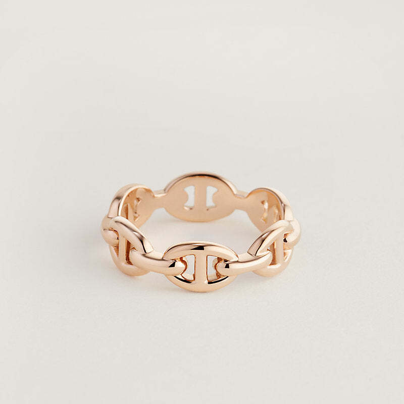 HERMES Gold Chaine d’Ancre Ring $2,375 Hermes Chaine d'ancre Enchainee ring Solid Rose Gold