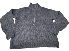 Vince Camuto Women's Half-Zip Pullover Ribbed Knit Fashion Sweater MSRP 79.00