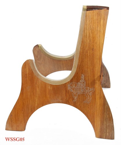 Solid Mahogany Laser Picture Wood Stand For 21" Soprano Ukulele Violin WSSG01-11 - Picture 24 of 47