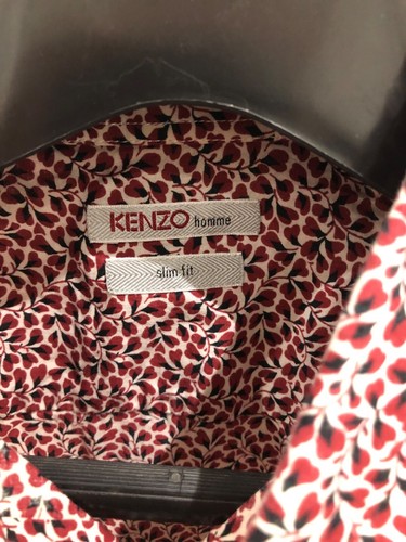 Kenzo Homme Floral Cotton Long Sleeve Shirt - size 39 /15.5 Collar - Picture 2 of 6