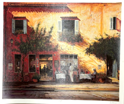 #ad Café signed and numbered in pencil unidentified artist $99.00
