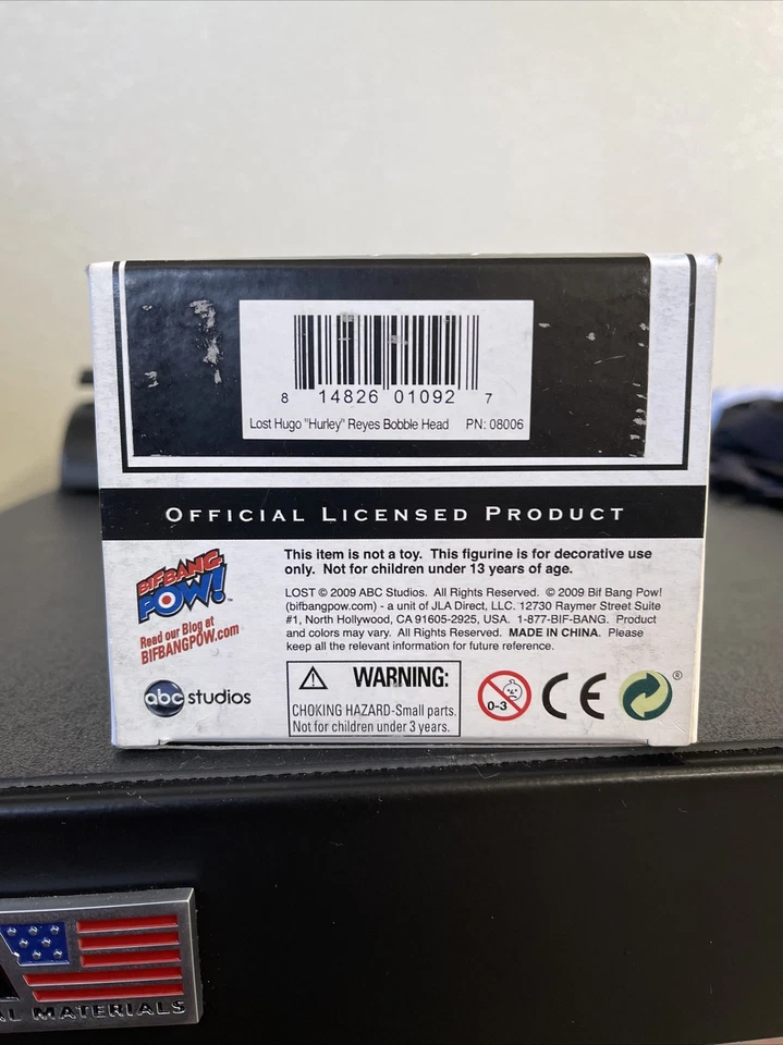 LOST Hurley Reyes Dharma Initiative Bobble Head Bif Bang Pow NIB - Image 3 of 4