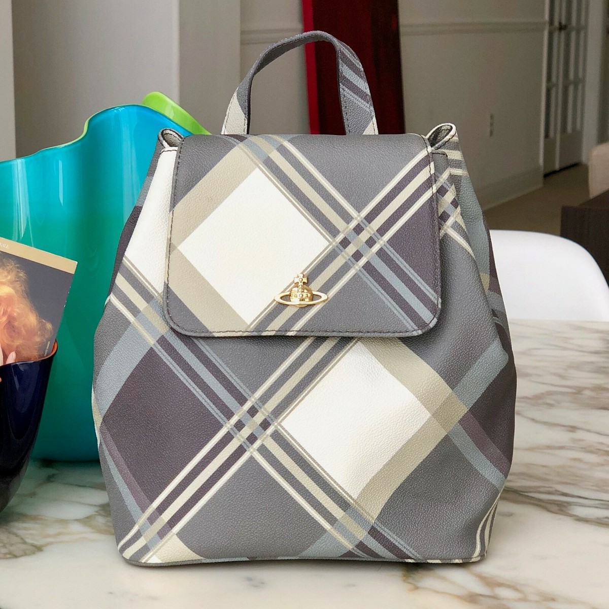 【希少レア】Vivienne Westwood Backpack Tartan VIVIENNE WESTWOOD Derby tartan backpack in gray | eBay