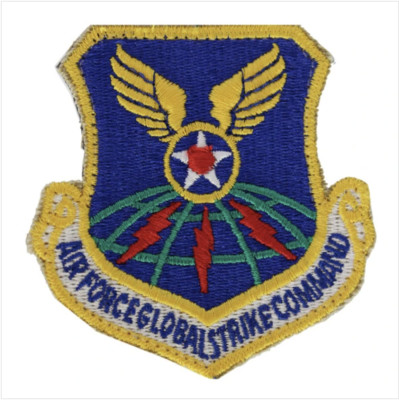 GENUINE U.S. AIR FORCE PATCH: GLOBAL STRIKE COMMAND - COLOR WITH HOOK CLOSURE
