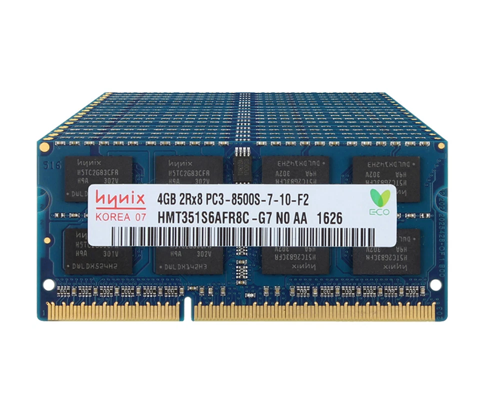 LOT Hynix 4 GBx10 2Rx8 DDR3 1066MHz PC3-8500s 204PIN SO-DIMM RAM Laptop Memory - Image 2 of 4