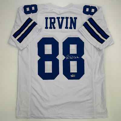 Facsimile Autographed Michael Irvin Dallas White Reprint Jersey Size Men's XL