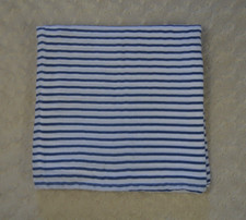 Ideal Baby by Aden Anais Blue Stripes Baby Swaddle Blanket White