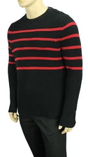 NEW MENS NAUTICA BERTON STRIPE BUTTON SHOULDER REC-TECH PULLOWER SWEATER $128