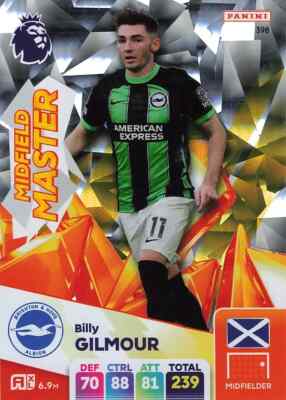 Panini Premier League Adrenalyn XL Billy Gilmour Midfield Master Brighton 24/25