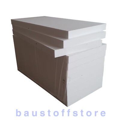 (21,28  /m²) 2m² Fassadendämmplatte Paket weiß EPS 035 WDV  Stärke 100mm