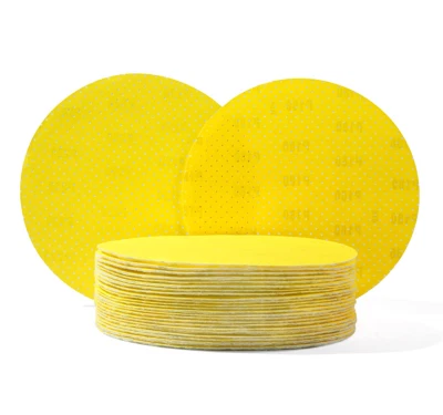 SATC 10/25Stk Klett Schleifpapier Schleifscheibe Ø 225mm Gelb Für Trockenbauschleifer